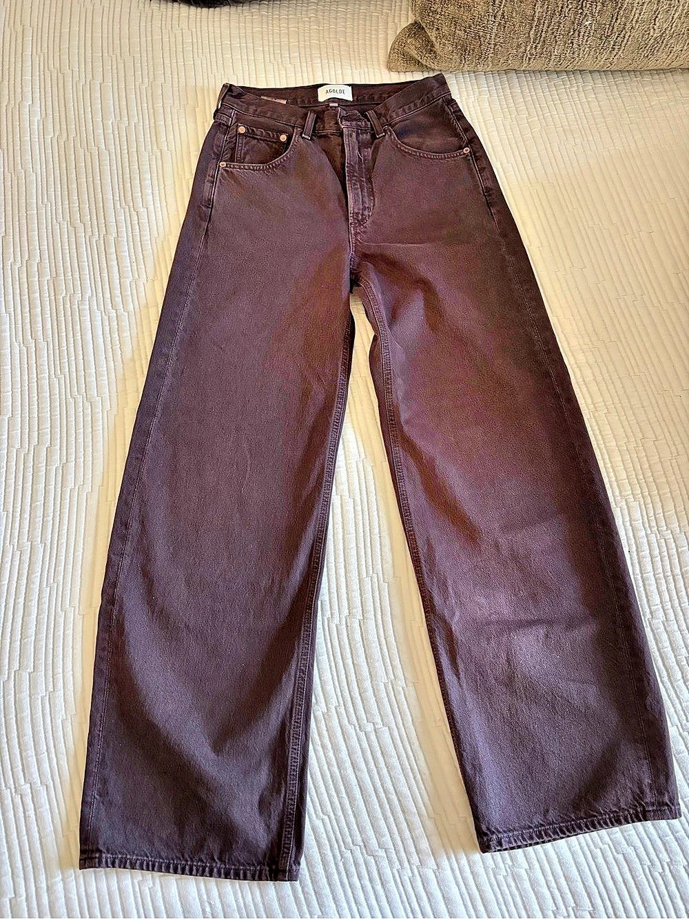 AGOLDE Low Curve Jeans in Sloe Berry - Size 25 (but fits like a 26)